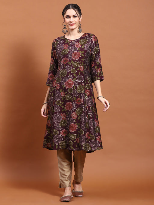 Floral Printed Kurti – Dressline Fashion